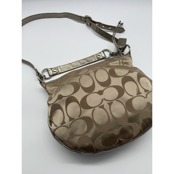 COACH Signature Large Tan Hobo Shoulder Bag 12676 - Picture 6 of 16